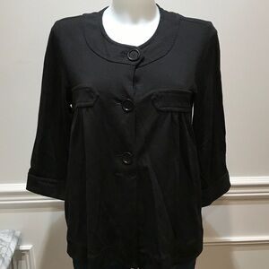 Max Studio black 3 button down jacket